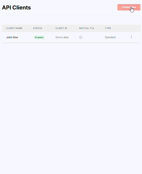 Register API client