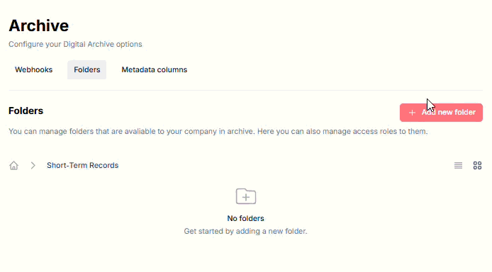 Archive retention example