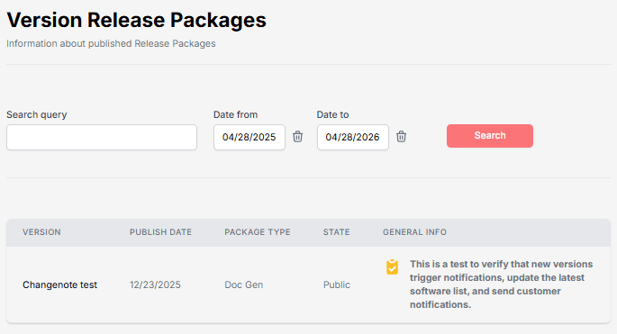 Release Packages