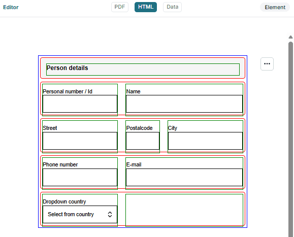 Studio Elements Data Table