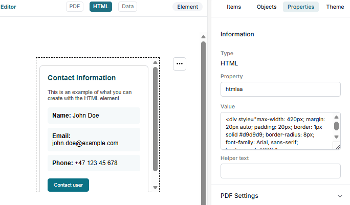 Studio Elements HTML