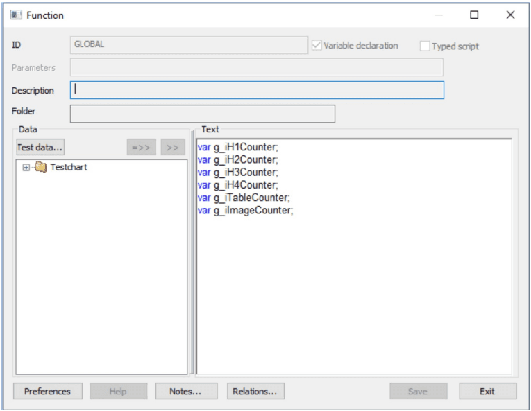 Function declaration
