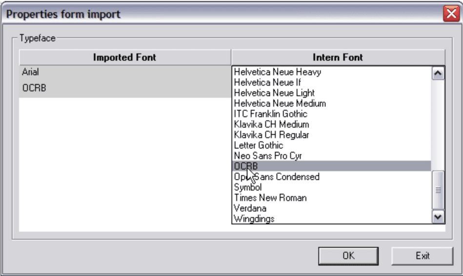 Properties form import