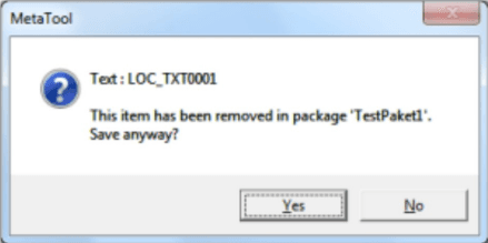 Item removed save anyway