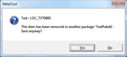 Confirmation of check out of an item marked for delete in another package