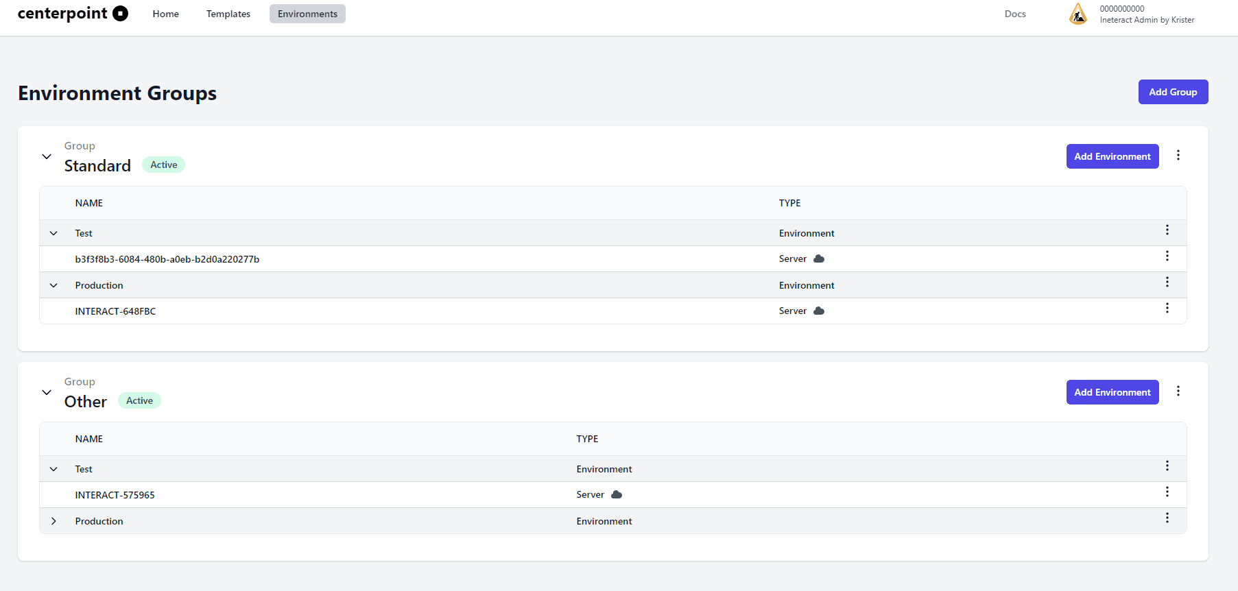 PagesManagerEnvironments!